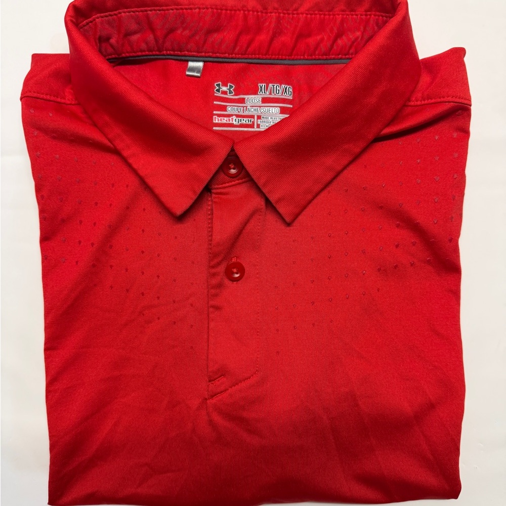 Under‎ Armour Men's Red Tech Polo Shirt